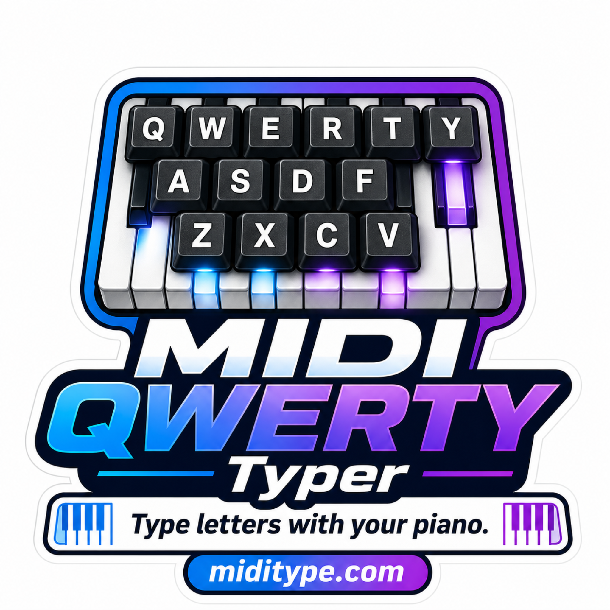 MIDI QWERTY Typer logo graphic